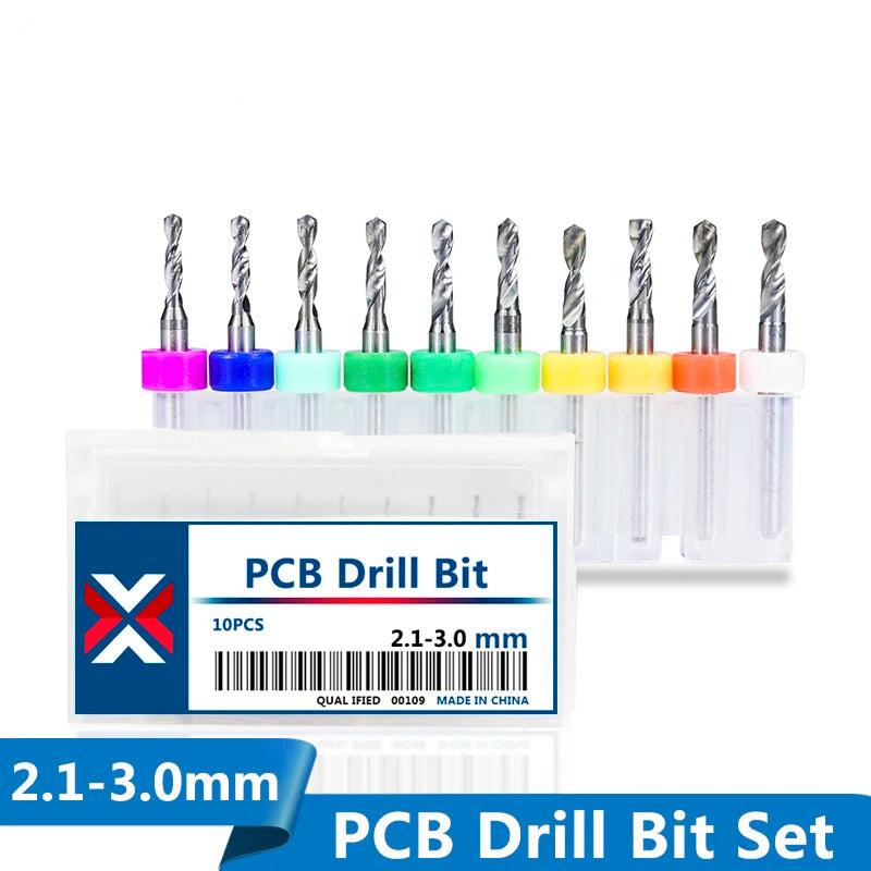 PCB Drill Bits 10Pcs 2.1-3.0mm