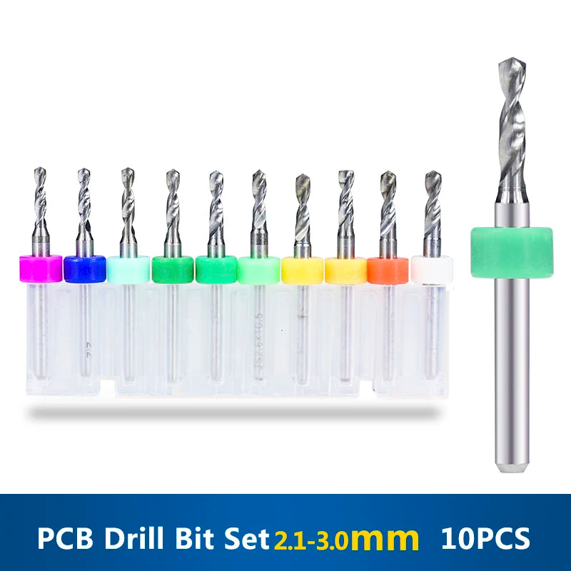 PCB Drill Bits 10Pcs 2.1-3.0mm