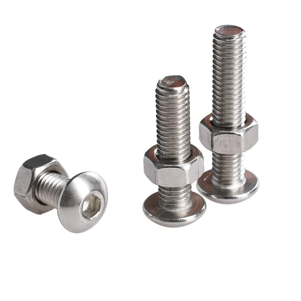 M6 Nuts and Bolts Set 304 Stainless Steel Hex Socket