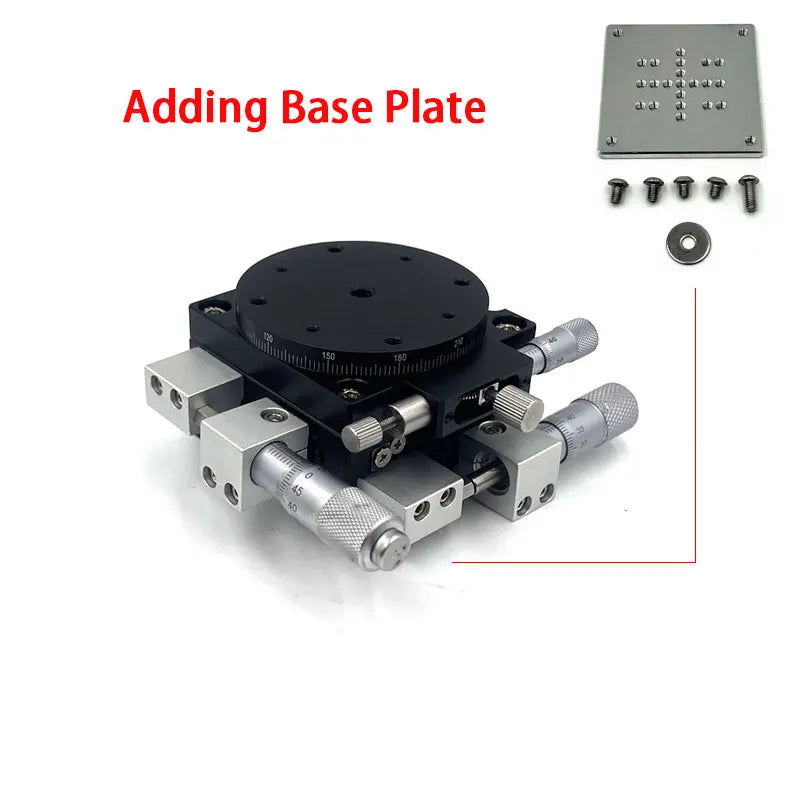 XYR Axis Manual Platform 60x60mm – 360° Rotating Precision Cross Slide