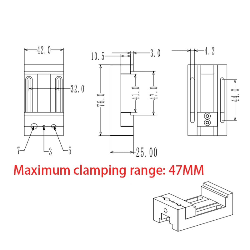 Precision Aluminum Alloy Vise 42mm