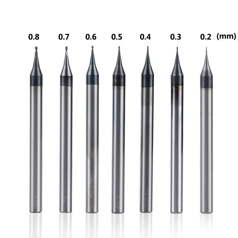 Micro Milling Cutter (Flat End Mill) 0.2-0.9mm