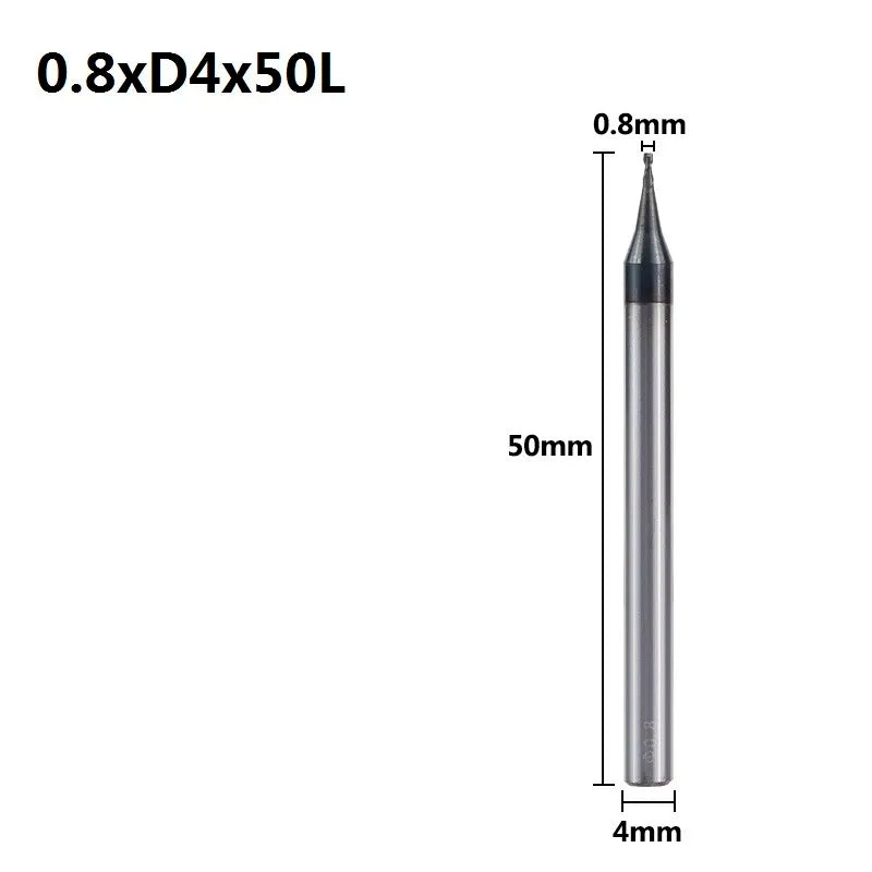 Micro Milling Cutter (Flat End Mill) 0.2-0.9mm