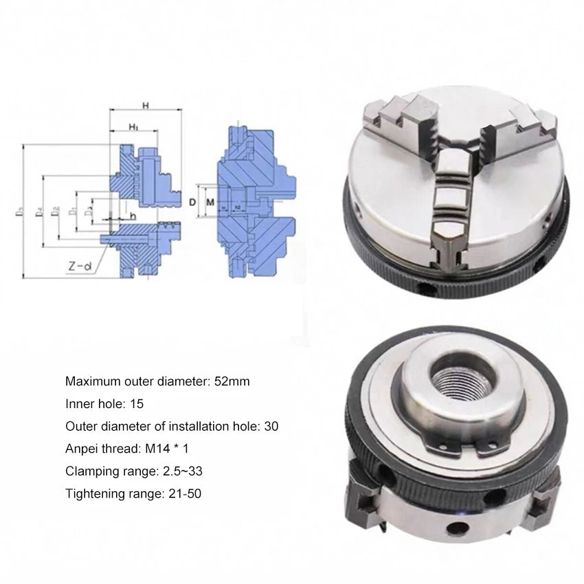 3-jaw chuck For Mini Lathe 80W
