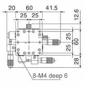 XYZ Axis Precision Fine Tuning Cross Slide 60x60mm