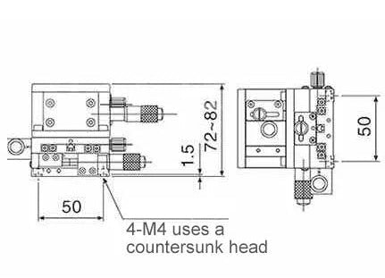 XYZ Axis Precision Fine Tuning Cross Slide 60x60mm