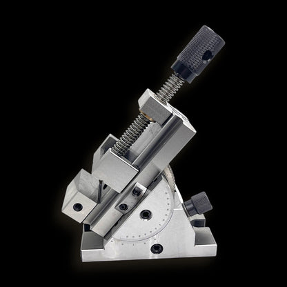 2-Inch Universal Precision Sine Adjustable Angle Vise with 360° Rotation for Grinding, Milling, Drilling & CNC Machines
