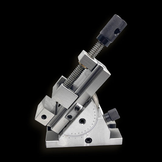 2-Inch Universal Precision Sine Adjustable Angle Vise with 360° Rotation for Grinding, Milling, Drilling & CNC Machines