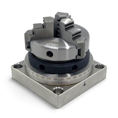 Precision 360° Rotary Table with 3-Jaw Chuck 50mm for Milling & Drilling