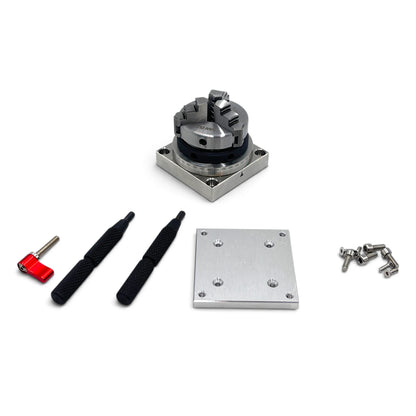Precision 360° Rotary Table with 3-Jaw Chuck 50mm for Milling & Drilling