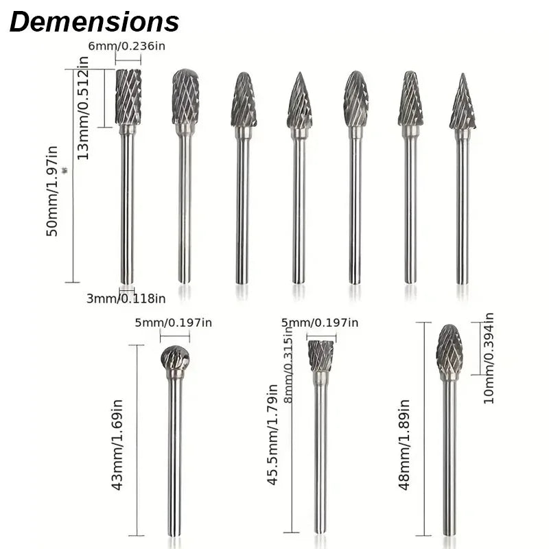 Tungsten Carbide Burr Set - Innocraftsman