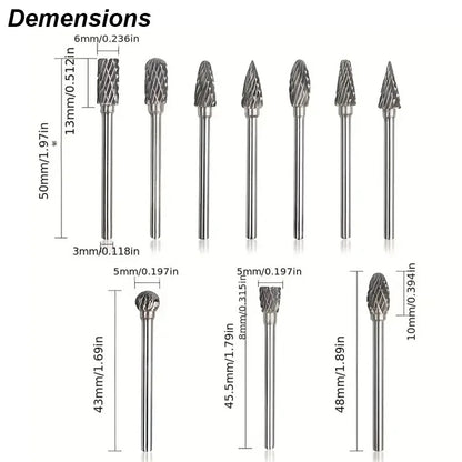 Tungsten Carbide Burr Set - Innocraftsman