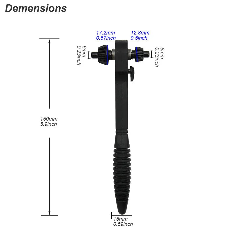 Ratchet Key For Chuck Wrench (2 In 1 Double Head) - Innocraftsman