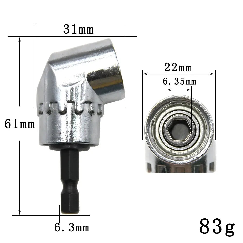 105 Degree 1/4 Inch Right Angle Drill Adapter - Innocraftsman