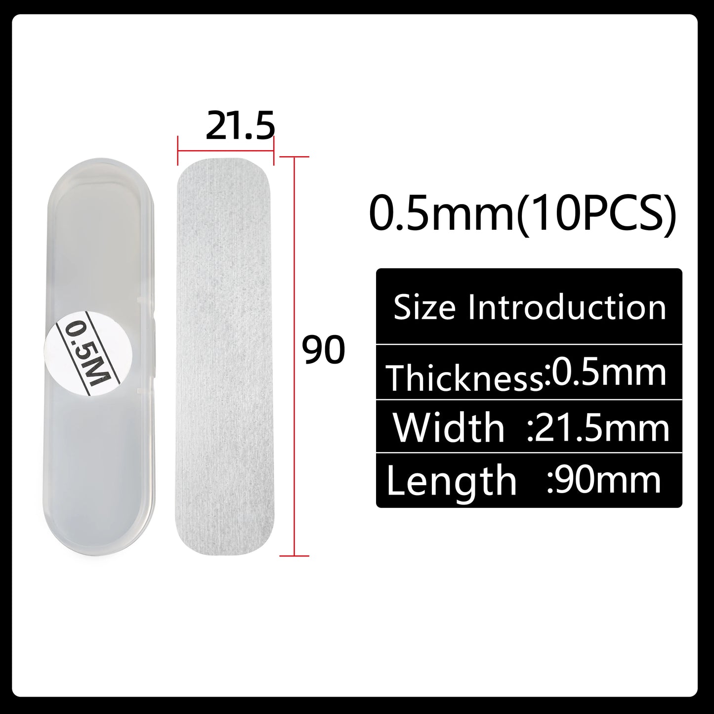 Lathe Tool Height Adjustment Shim Set - 0.1 mm–3.0 mm