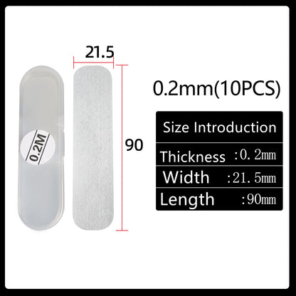 Lathe Tool Height Adjustment Shim Set - 0.1 mm–3.0 mm