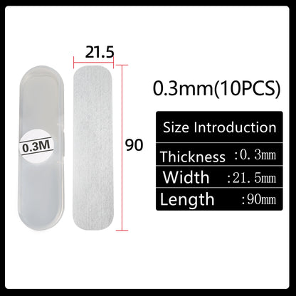 Lathe Tool Height Adjustment Shim Set - 0.1 mm–3.0 mm