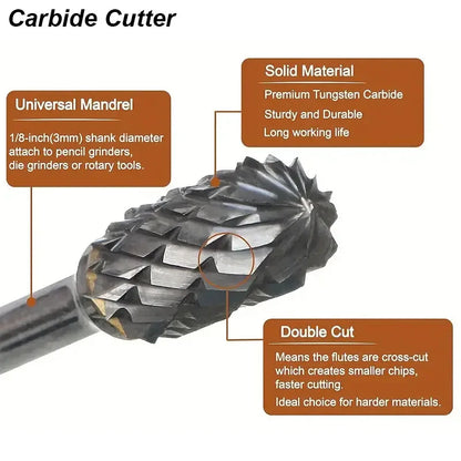 Tungsten Carbide Burr Set - Innocraftsman