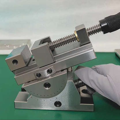 2-Inch Universal Precision Sine Adjustable Angle Vise with 360° Rotation for Grinding, Milling, Drilling & CNC Machines