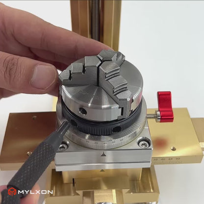Precision 360° Rotary Table with 3-Jaw Chuck 50mm for Milling & Drilling